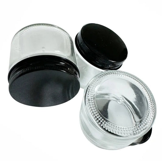 60ml Clear Glass Storage Jars with Aluminum Lids (Pack of [X])