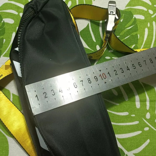 Men's Anti-Theft Sling Bag with USB Charging Port - Yellow Stripe Canvas Pack