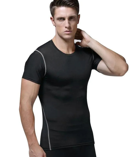 Men's Short-Sleeve Compression Shirt - Moisture-Wicking Athletic Baselayer