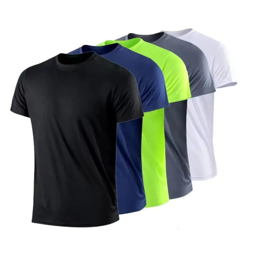 Men's Quick-Dry Mesh Training Shirt - Oversized Athletic Fitness Tee