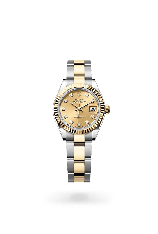 Lady-Datejust – 28 mm Yellow Rolesor | Elegant Oystersteel & 18 ct Yellow Gold Watch